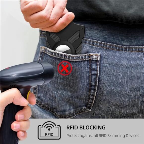 Airtag Wallet(No Airtag) with Clear ID Card Holder, Slim Wallet with Airtag - Picture 6 of 7